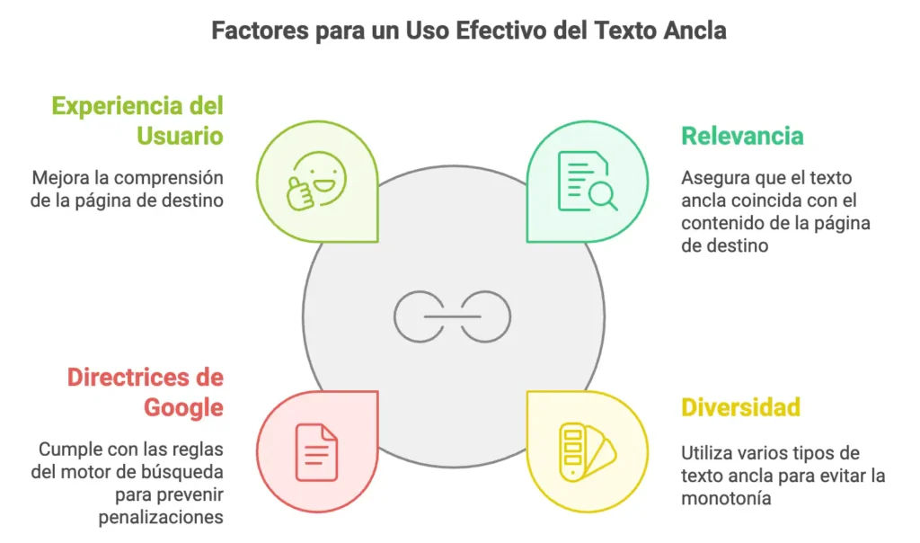 Factores uso texto ancla
